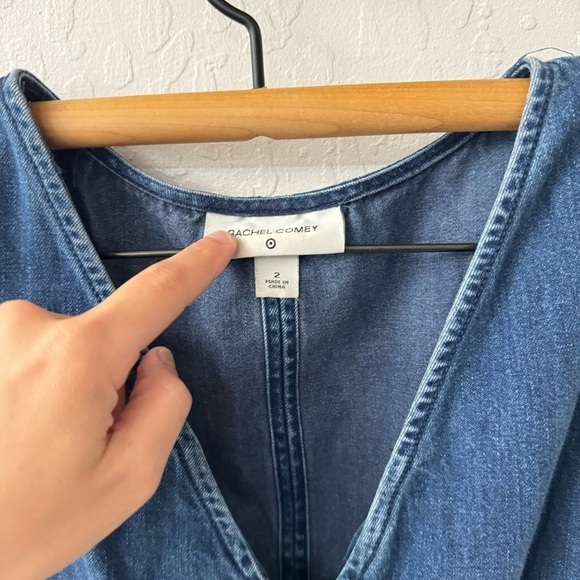 Rachel Comey X Target Denim Sleeveless Jumpsuit Zip Front Size 2 - Picture 6 of 9